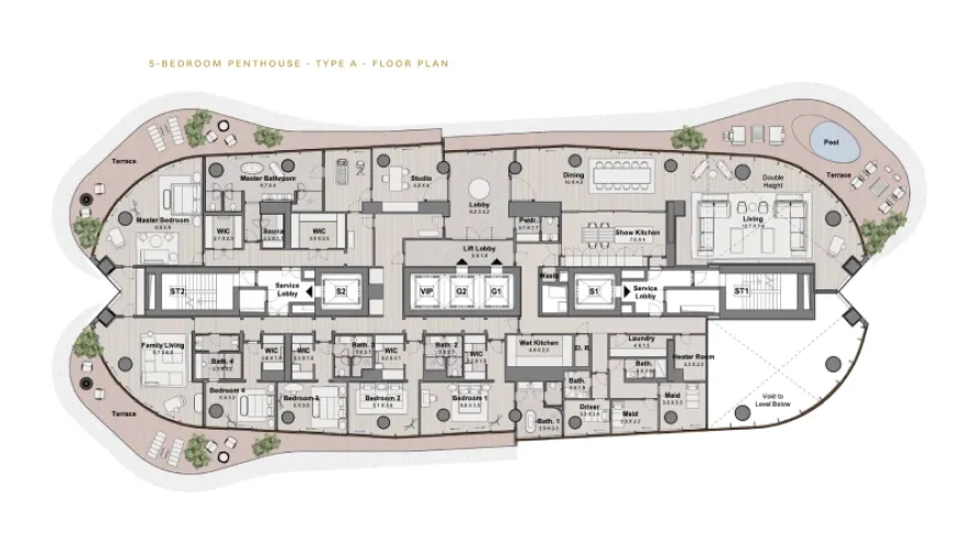4 bedrooms penthouse for sale , Jumeirah Islands, Dubai, UAE No. 2438 № 3