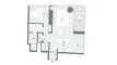 1 bedroom Apartment floor plan «TYPE D» in SeaHeaven
