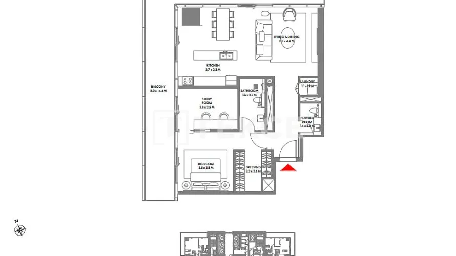 4 bedrooms apartment for sale , Dubai Harbour, Dubai, UAE No. 2638 № 19