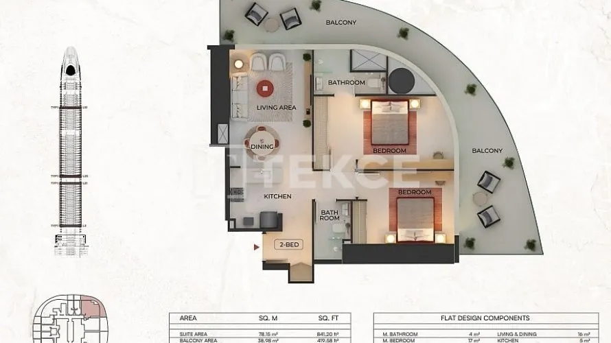 3 bedrooms apartment for sale , Dubai, UAE No. 1841 № 28