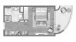 Apartment floor plan «Studio» in One Residence