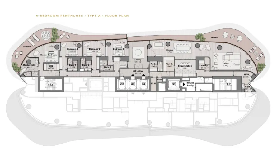 4 bedrooms penthouse for sale , Jumeirah Islands, Dubai, UAE No. 2438 № 2