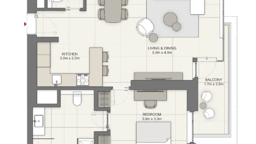 1 bedroom apartment for sale , Dubai Marina, Dubai, UAE No. 2443 № 10
