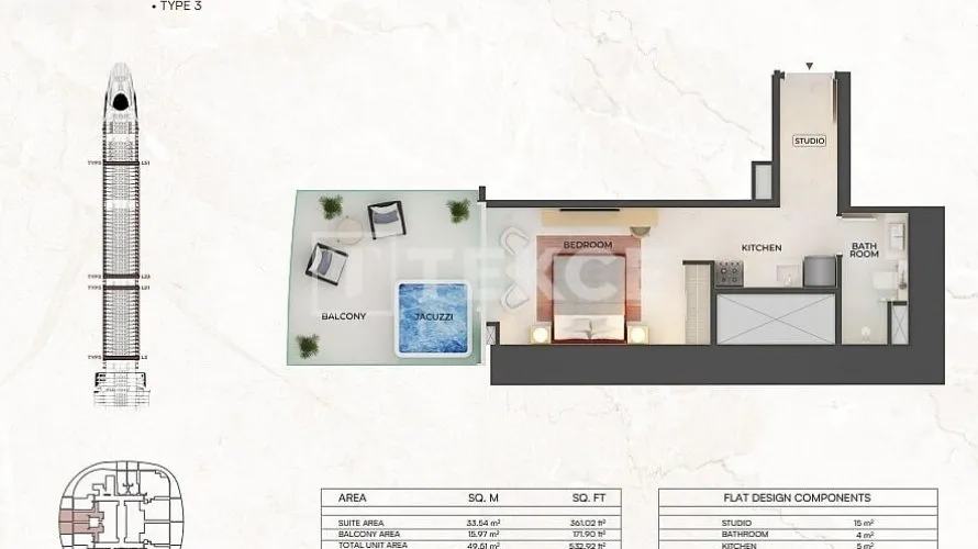 3 bedrooms apartment for sale , Dubai, UAE No. 1841 № 25