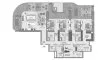 4 bedrooms Apartment floor plan «TYPE A1» in Avarra by Palace
