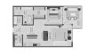 1 bedroom Apartment floor plan «1BR» in Omoria Private Residences