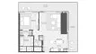 1 bedroom Apartment floor plan «1BR» in Akala