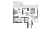 1 bedroom Apartment floor plan «1BR» in Jumeirah Residences