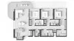 3 bedrooms Apartment floor plan «TYPE A» in Portside Square